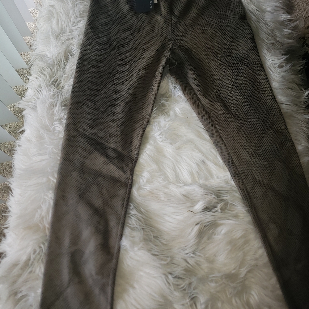 Womens Snake Skin Pleather Pants